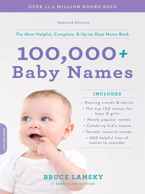 Title details for 100,000+ Baby Names by Bruce Lansky - Wait list